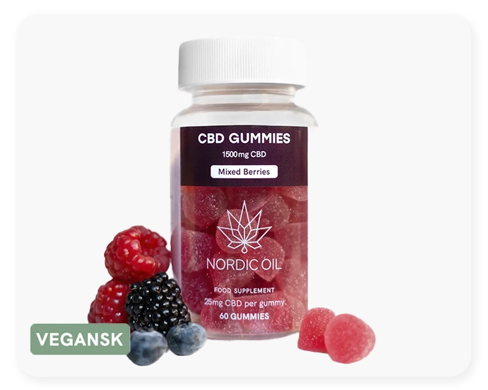 Nordic Oil CBD Gummies (1500mg) Skovbær - Vores svar på de Bedste CBD vingummier i Danmark