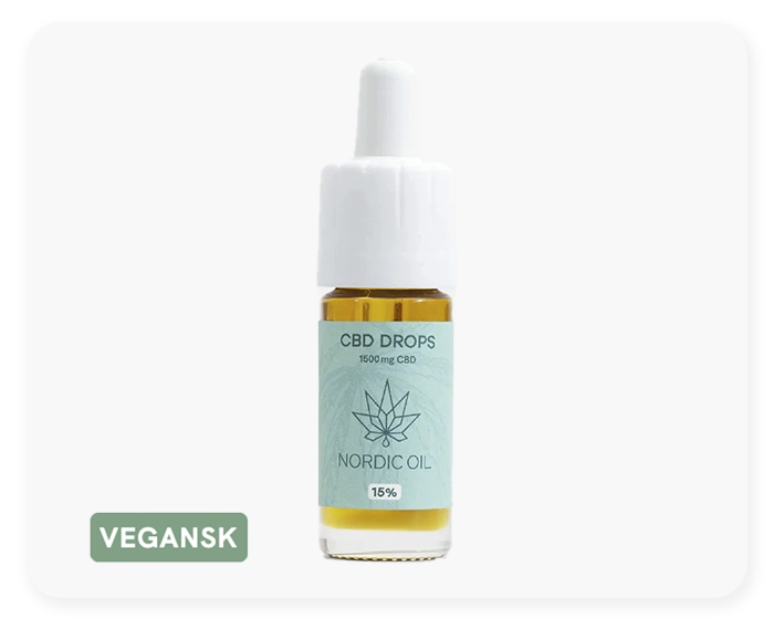 Nordic Oil CBD Olie (15%) Plus - BedsteCBD.dk valg som danmarks bedste CBD Olie for begyndere