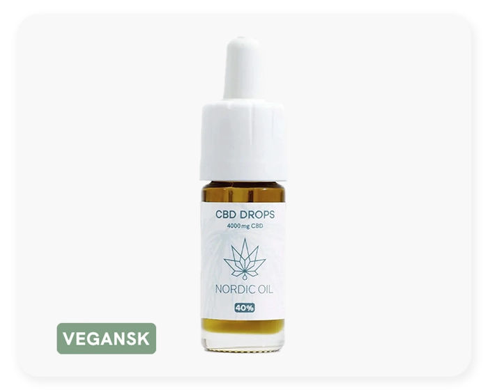 Nordic Oil CBD Olie (40%) Plus - BedsteCBD.dk valg som danmarks bedste CBD olie mod smerter